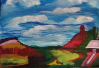 Beautiful Getaway - Acrylic Painting Paintings - By Tonya Atkins, Landscape Painting Artist